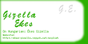 gizella ekes business card